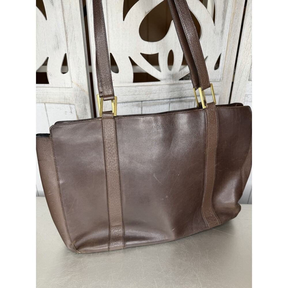 Vintage 90s Coach Brown Mahogany Bridle Leather Tote Double Handle Handbag